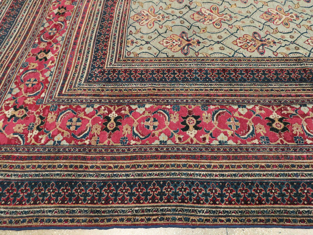 Antique Persian Khorassan Carpet, No.24808 - Staging