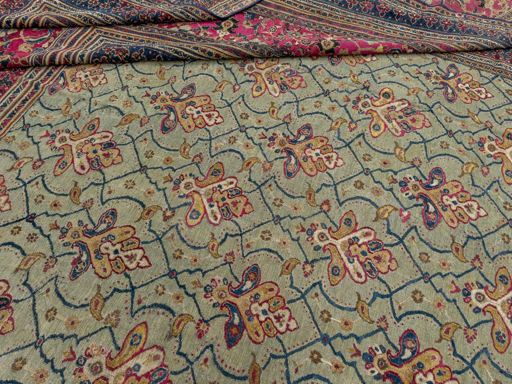 Antique Persian Khorassan Carpet, No.24808 - Staging