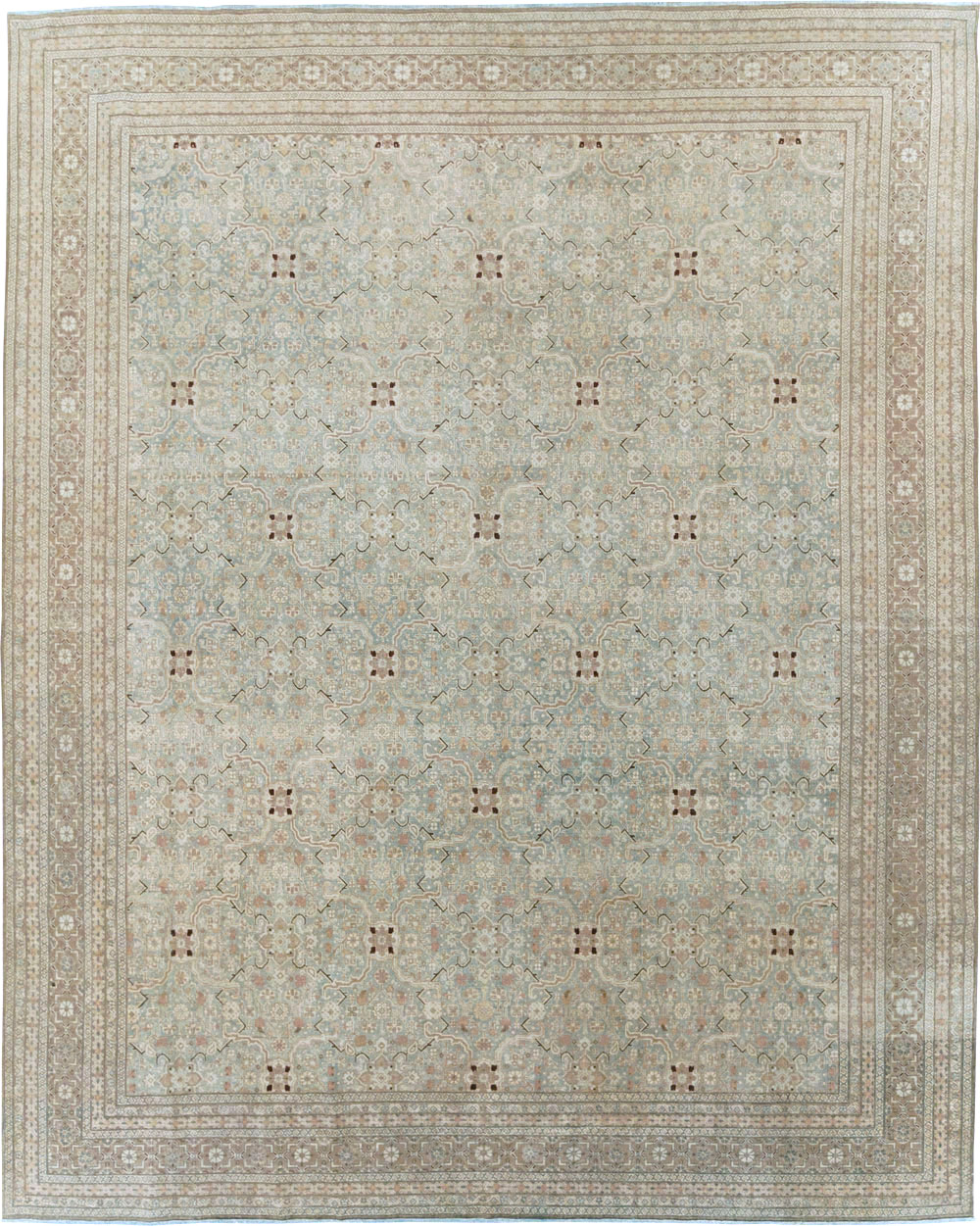 Antique Persian Tabriz Carpet, No.24810 - Staging