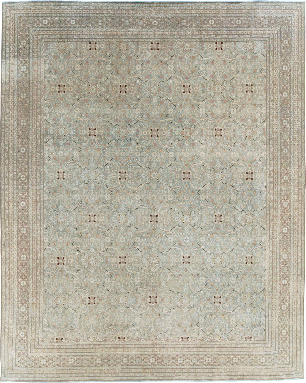 Antique Persian Tabriz Carpet, No.24810 - Staging