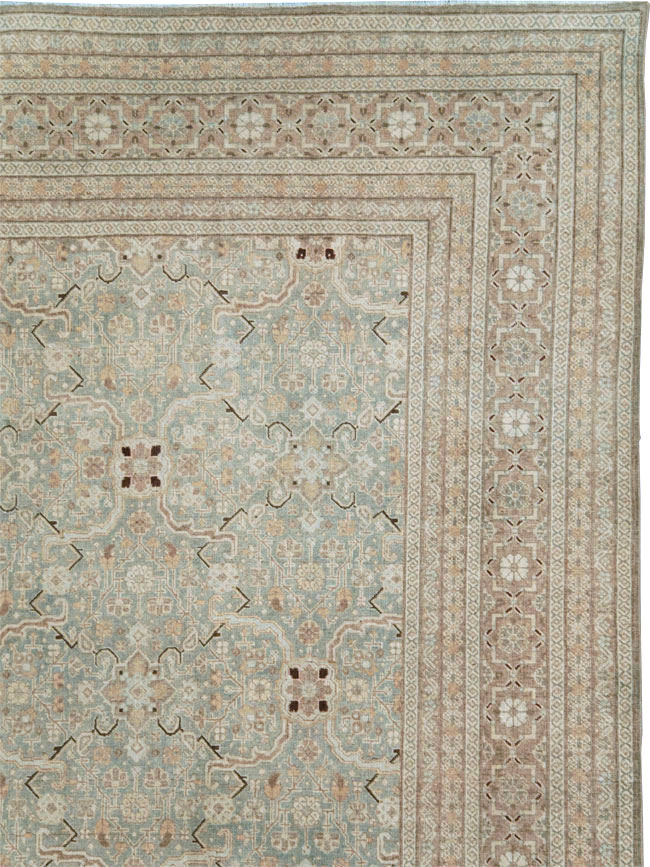 Antique Persian Tabriz Carpet, No.24810 - Staging
