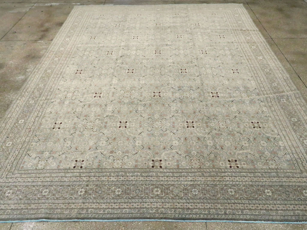 Antique Persian Tabriz Carpet, No.24810 - Staging