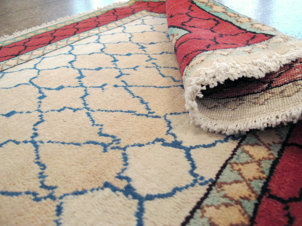 Vintage Persian Tabriz Rug, No.24815 - Staging