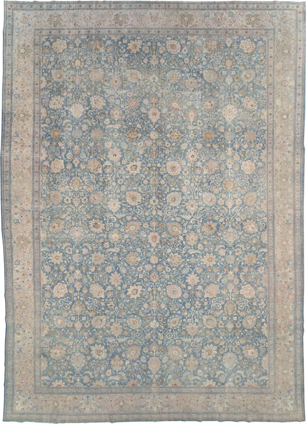 Antique Persian Tabriz Oversize Carpet, No.24817 - Staging