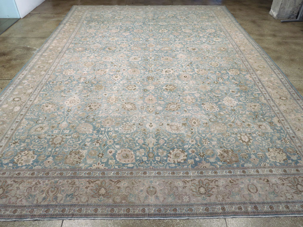 Antique Persian Tabriz Oversize Carpet, No.24817 - Staging