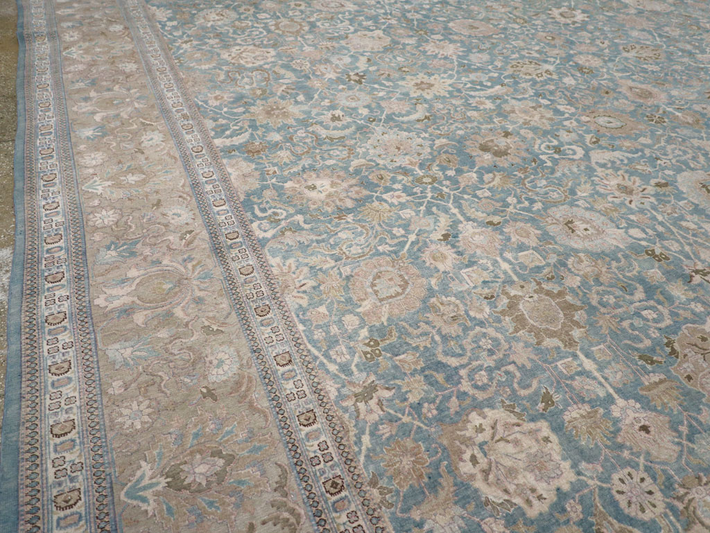 Antique Persian Tabriz Oversize Carpet, No.24817 - Staging