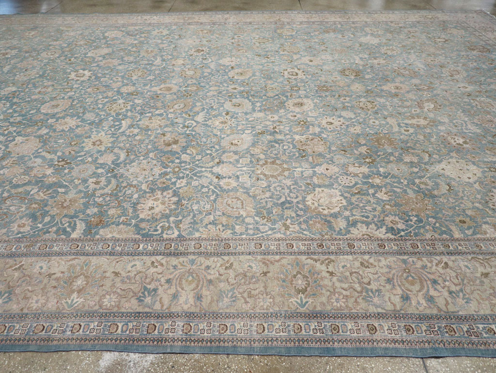Antique Persian Tabriz Oversize Carpet, No.24817 - Staging