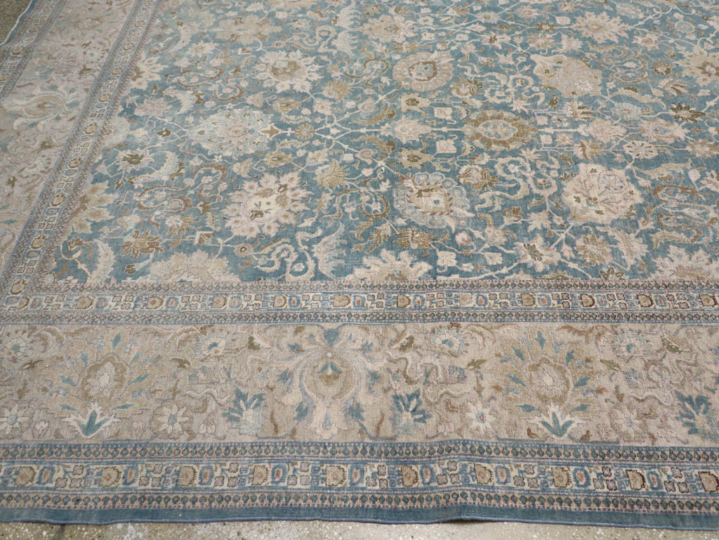 Antique Persian Tabriz Oversize Carpet, No.24817 - Staging