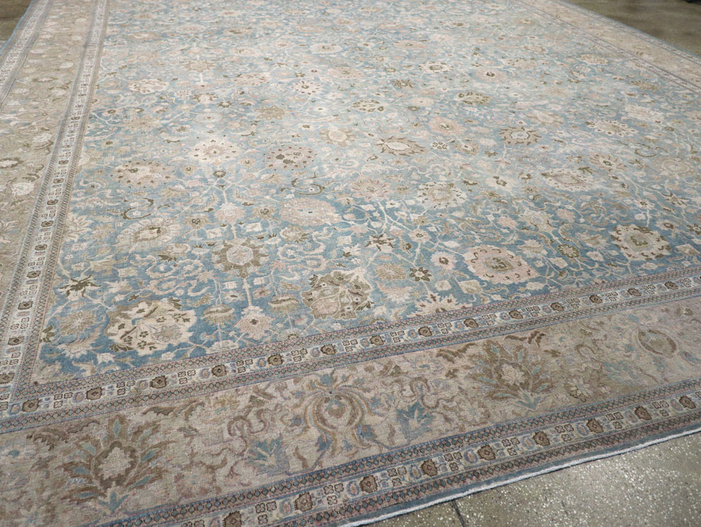 Antique Persian Tabriz Oversize Carpet, No.24817 - Staging