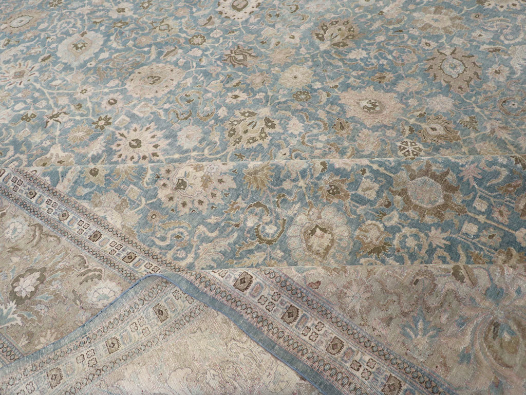 Antique Persian Tabriz Oversize Carpet, No.24817 - Staging