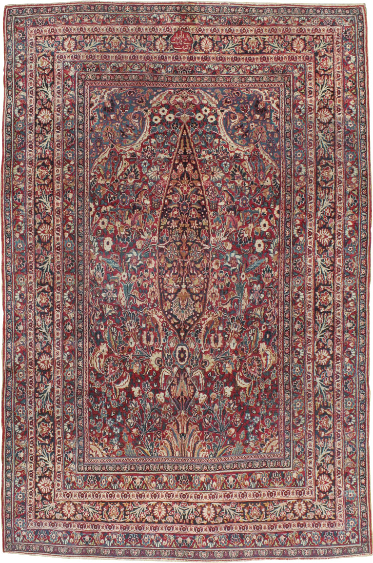 Antique Persian Mashad Carpet, No.24823 - Staging
