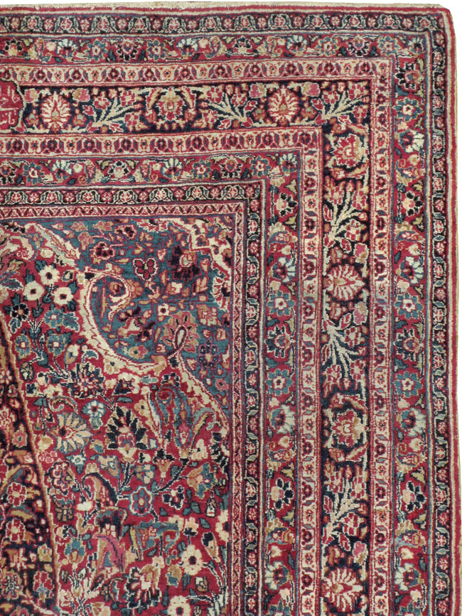 Antique Persian Mashad Carpet, No.24823 - Staging
