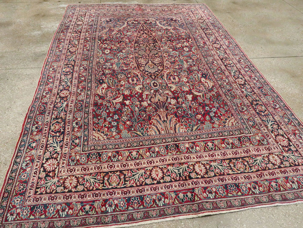 Antique Persian Mashad Carpet, No.24823 - Staging