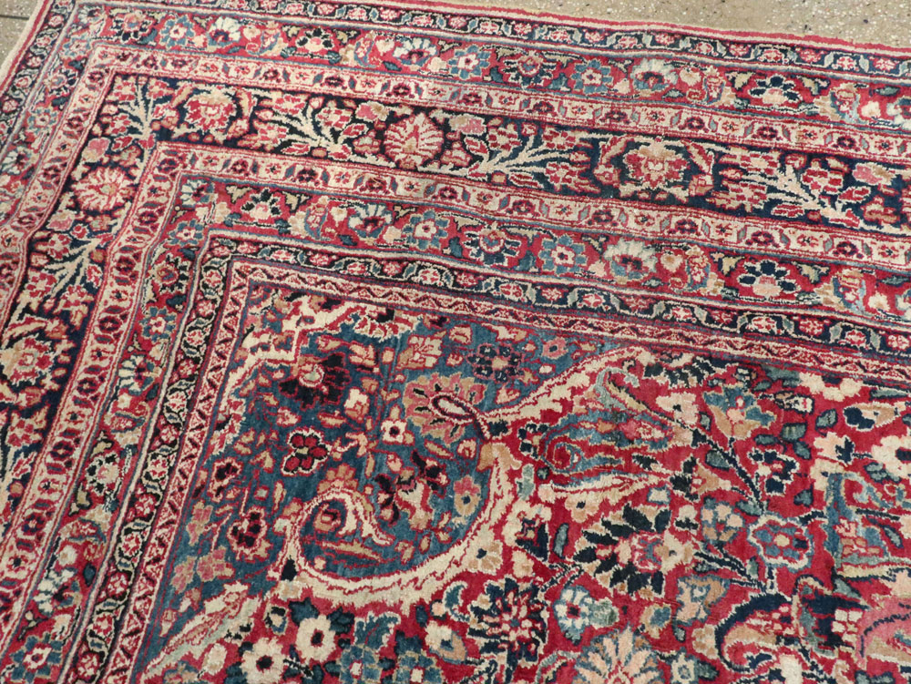 Antique Persian Mashad Carpet, No.24823 - Staging