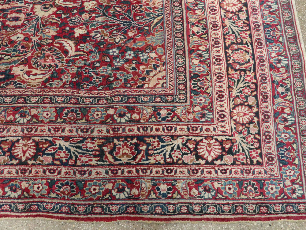 Antique Persian Mashad Carpet, No.24823 - Staging