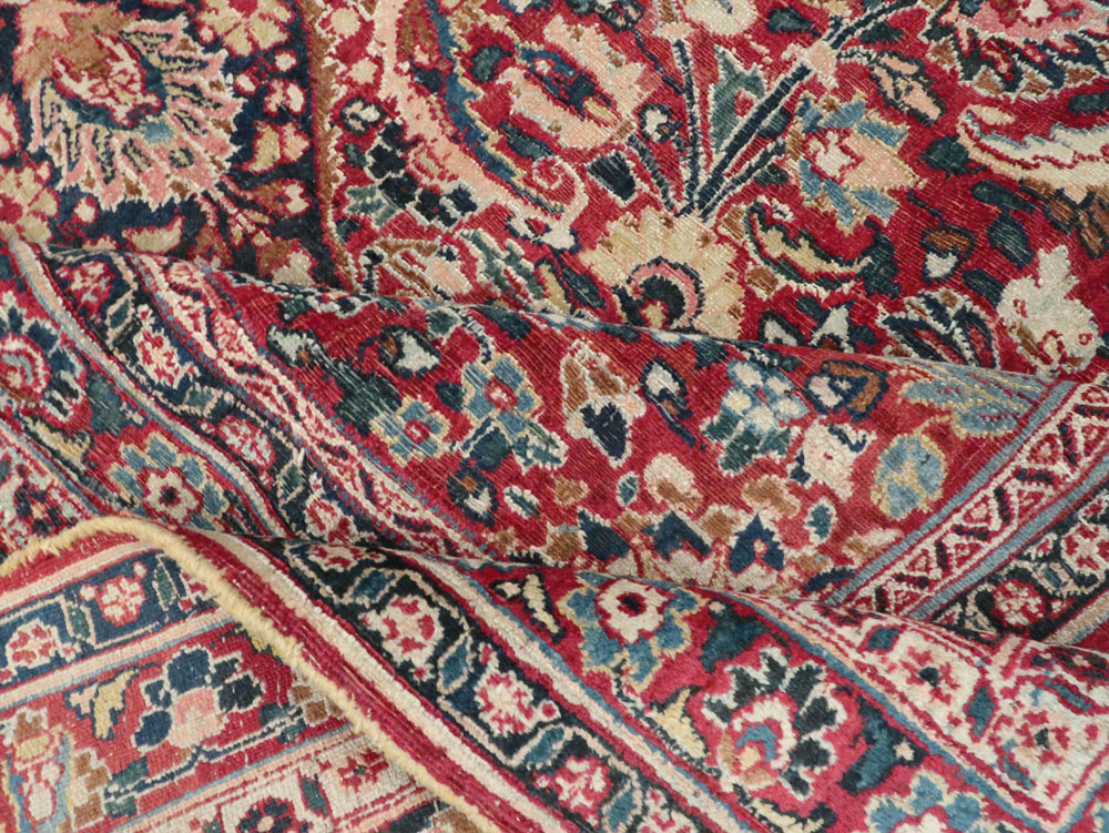 Antique Persian Mashad Carpet, No.24823 - Staging