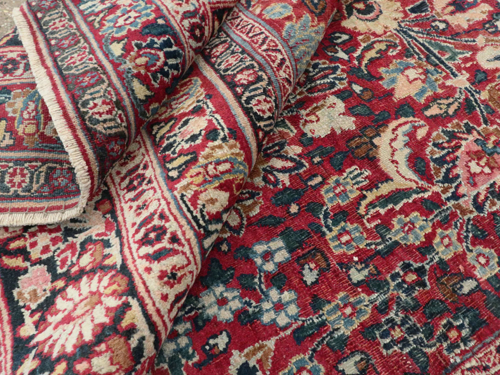 Antique Persian Mashad Carpet, No.24823 - Staging