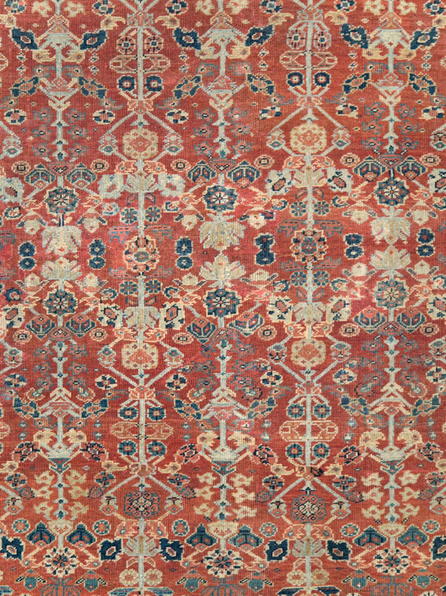 Antique Persian Mahal Carpet, No.24824 - Staging