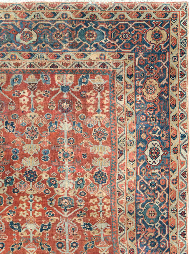 Antique Persian Mahal Carpet, No.24824 - Staging