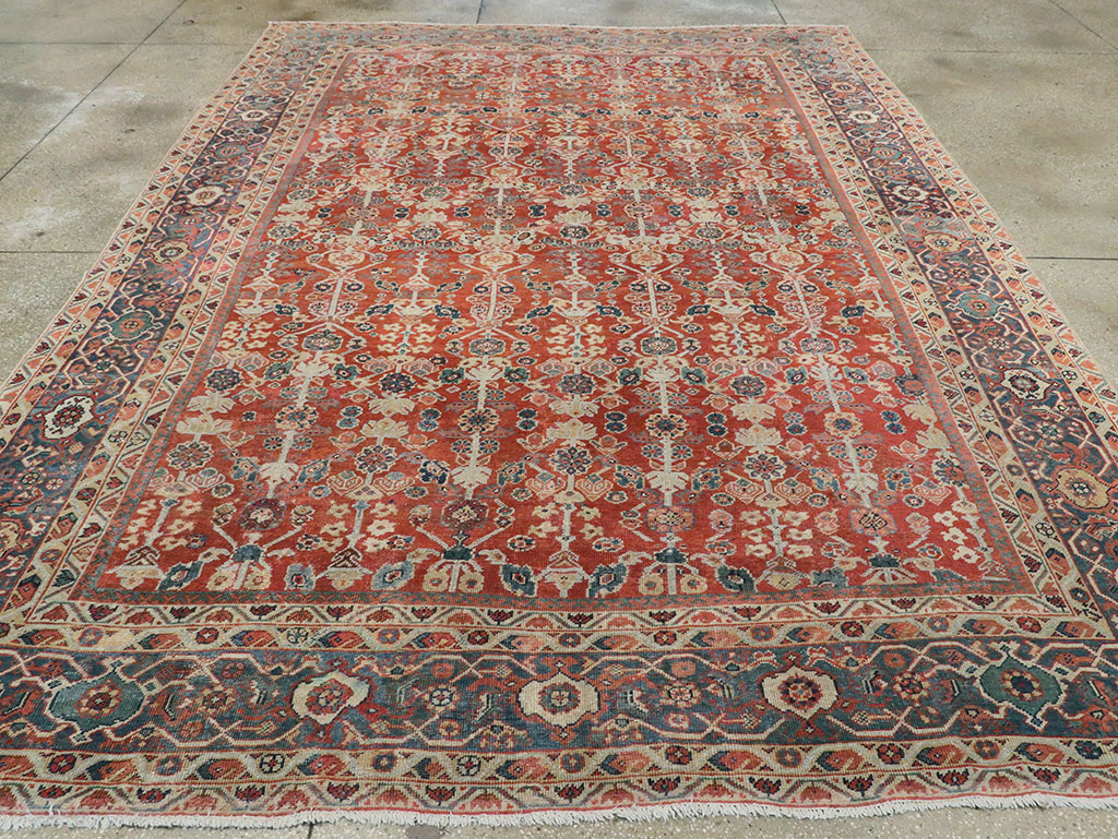 Antique Persian Mahal Carpet, No.24824 - Staging