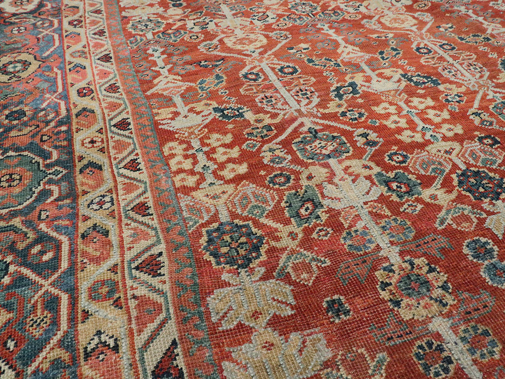 Antique Persian Mahal Carpet, No.24824 - Staging