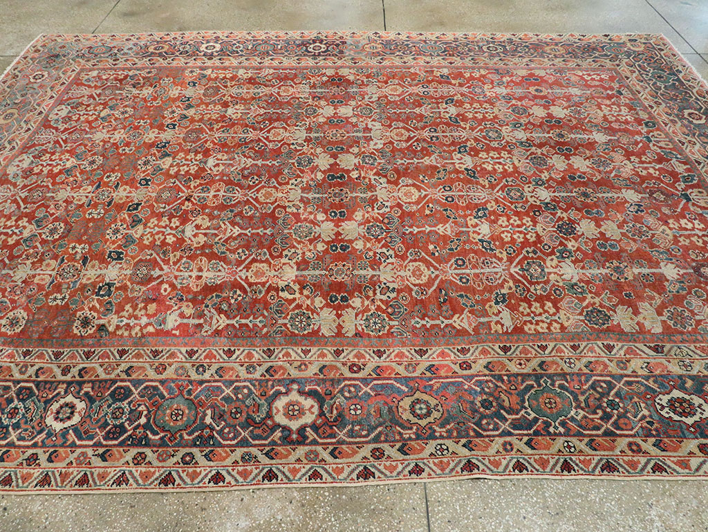 Antique Persian Mahal Carpet, No.24824 - Staging