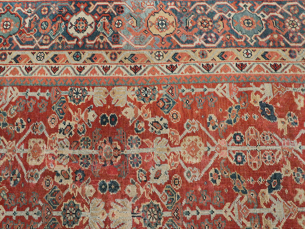 Antique Persian Mahal Carpet, No.24824 - Staging