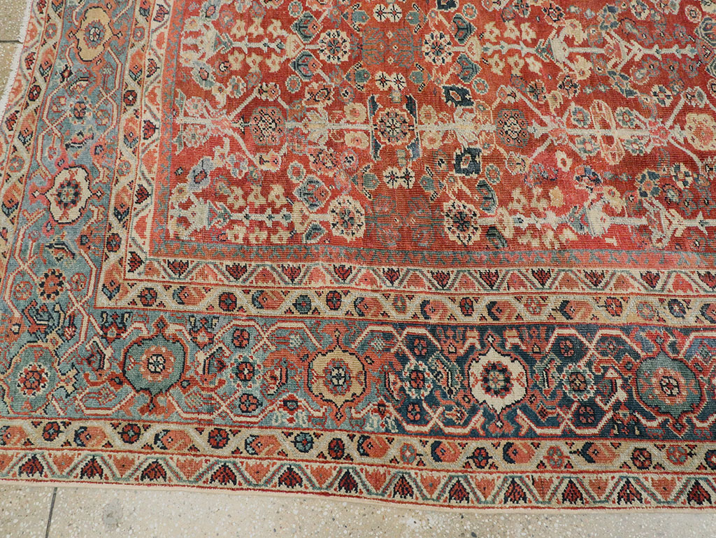 Antique Persian Mahal Carpet, No.24824 - Staging