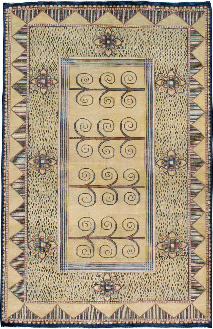 Vintage Indian Modern Rug, No.24834 - Staging