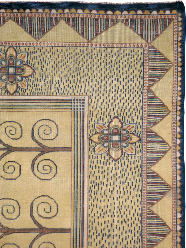Vintage Indian Modern Rug, No.24834 - Staging