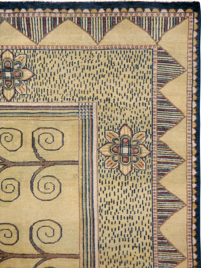 Vintage Indian Modern Rug, No.24834 - Staging