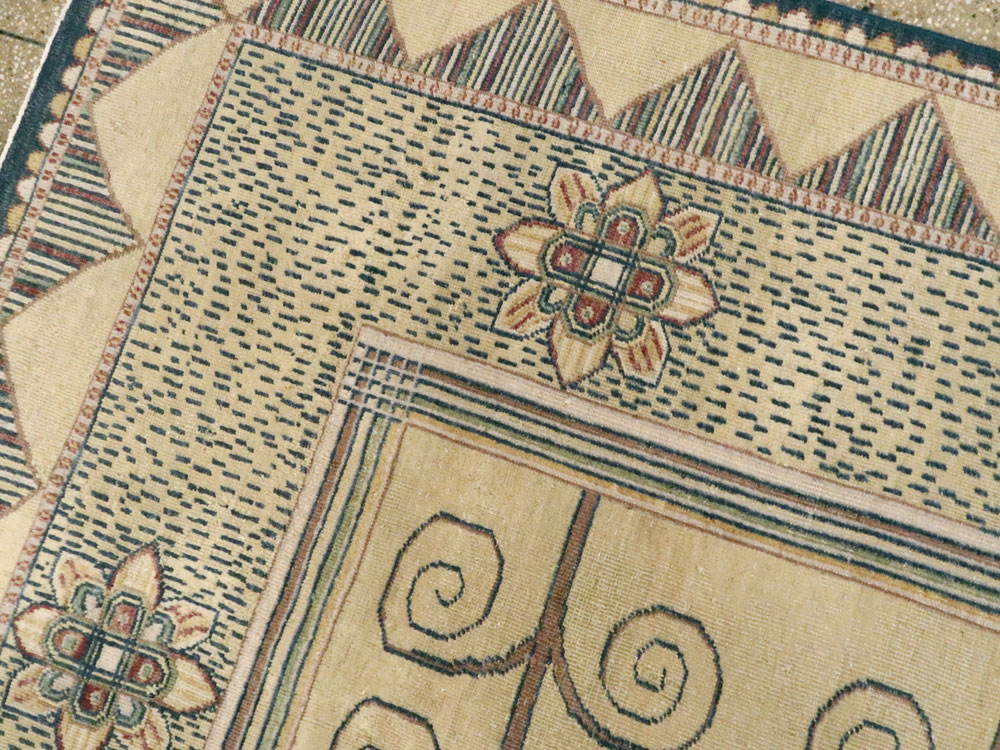 Vintage Indian Modern Rug, No.24834 - Staging