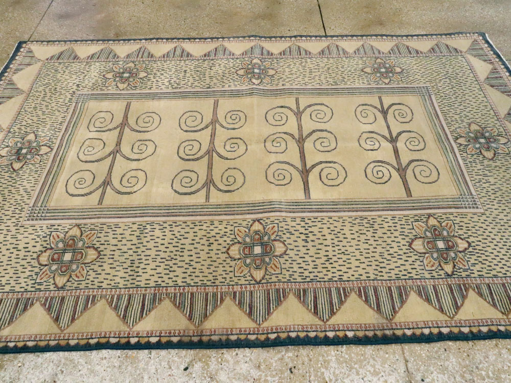 Vintage Indian Modern Rug, No.24834 - Staging