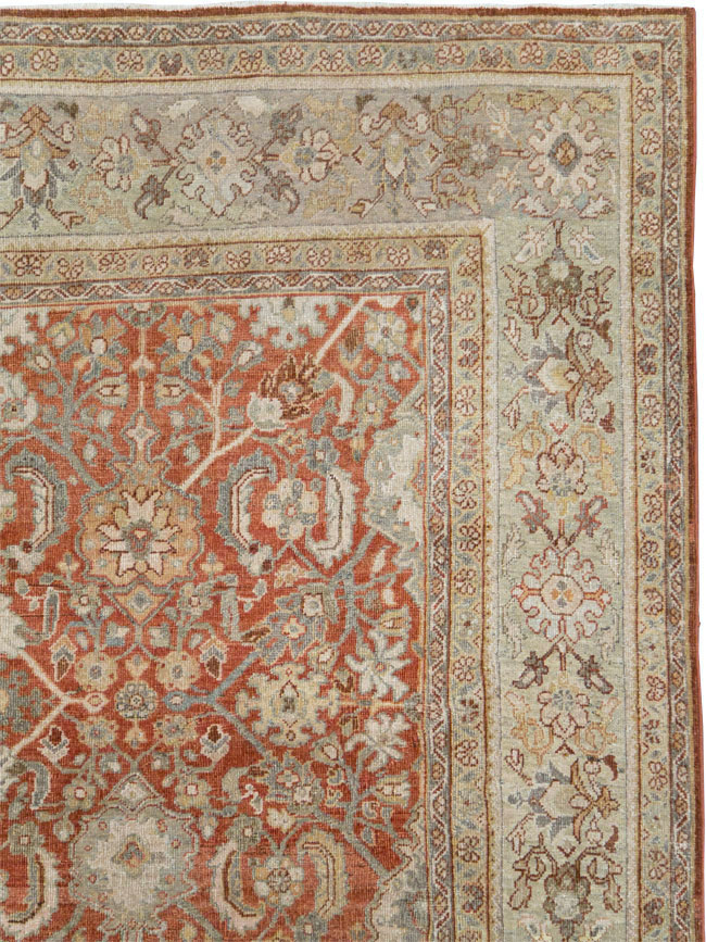 Antique Persian Mahal Room Size Carpet, No.24847 - Staging