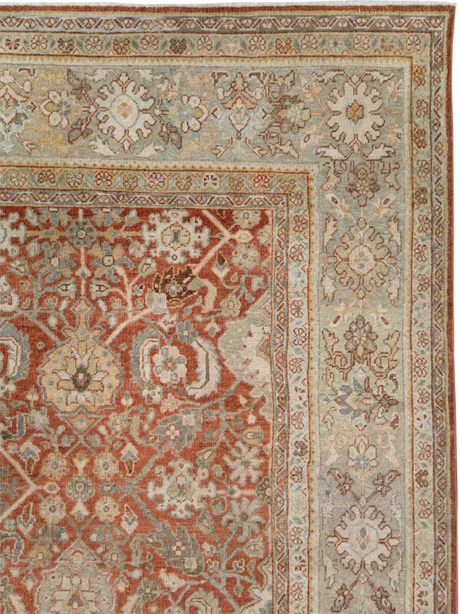 Antique Persian Mahal Room Size Carpet, No.24847 - Staging
