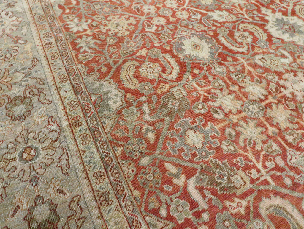 Antique Persian Mahal Room Size Carpet, No.24847 - Staging