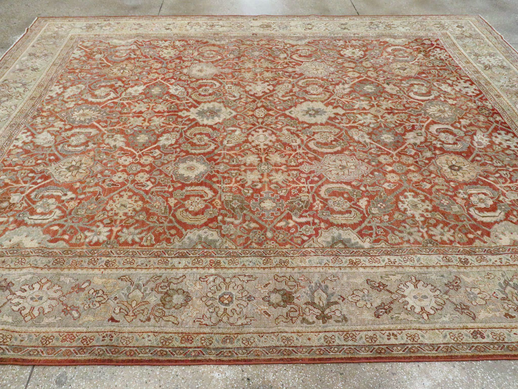 Antique Persian Mahal Room Size Carpet, No.24847 - Staging