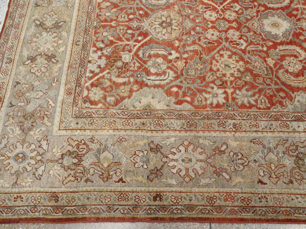 Antique Persian Mahal Room Size Carpet, No.24847 - Staging