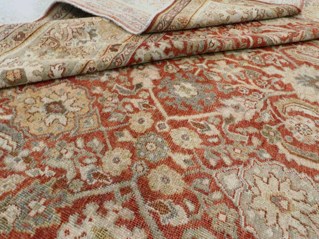 Antique Persian Mahal Room Size Carpet, No.24847 - Staging