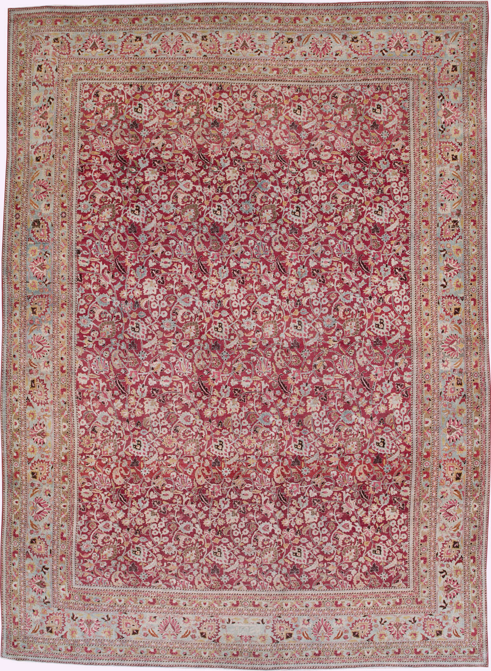 Antique Persian Mashad Carpet, No.24848 - Staging