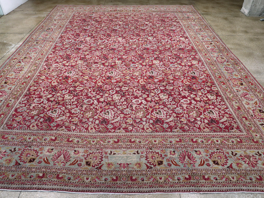Antique Persian Mashad Carpet, No.24848 - Staging