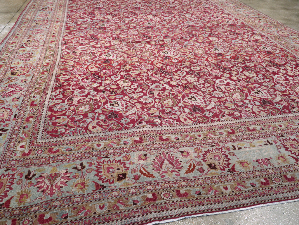 Antique Persian Mashad Carpet, No.24848 - Staging