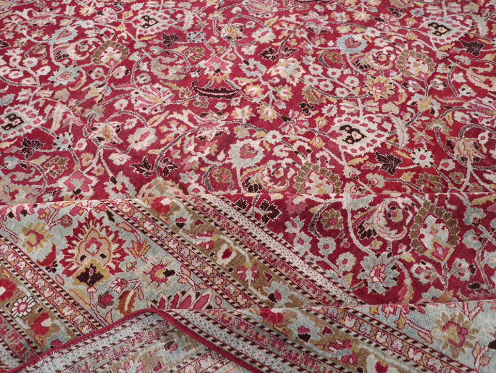 Antique Persian Mashad Carpet, No.24848 - Staging