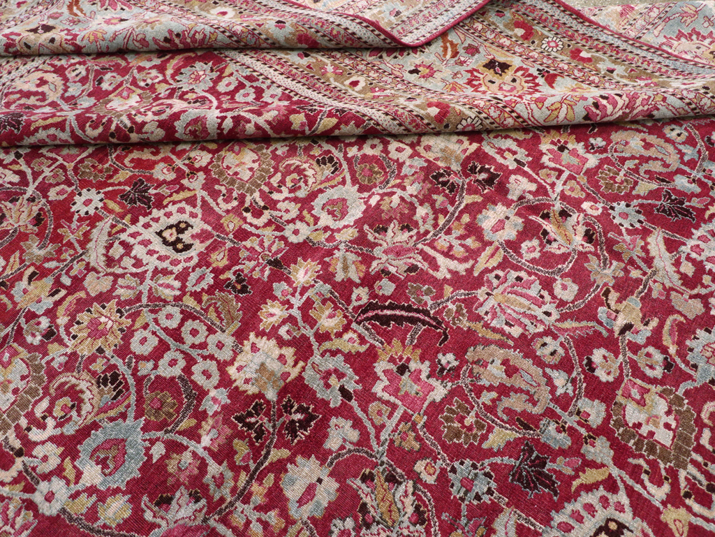 Antique Persian Mashad Carpet, No.24848 - Staging