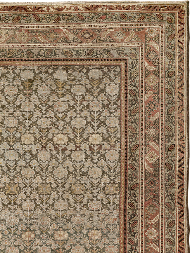 Antique Persian Malayer Gallery Carpet, No.24851 - Staging