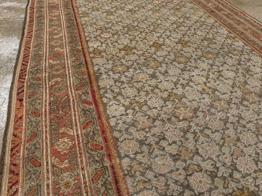 Antique Persian Malayer Gallery Carpet, No.24851 - Staging