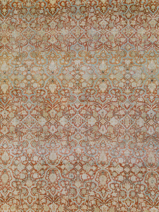 Antique Persian Kashan Carpet, No.24856 - Staging