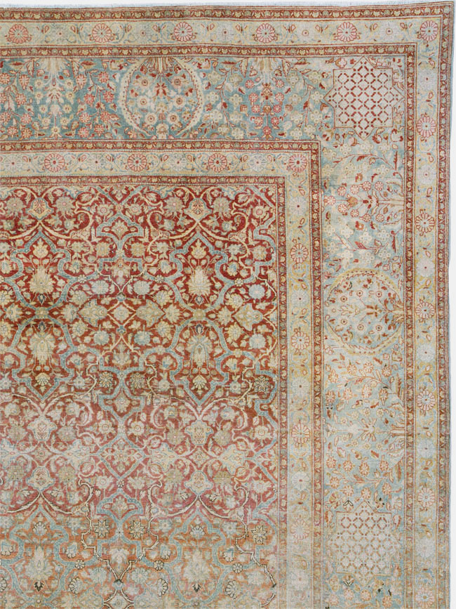 Antique Persian Kashan Carpet, No.24856 - Staging