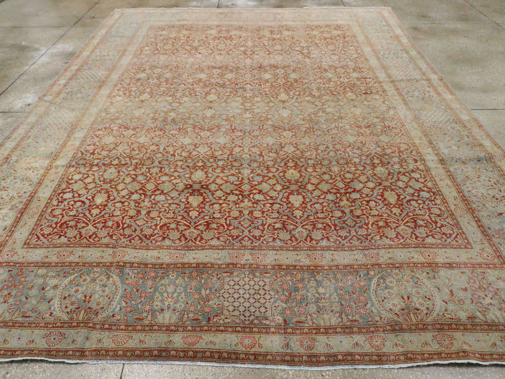 Antique Persian Kashan Carpet, No.24856 - Staging