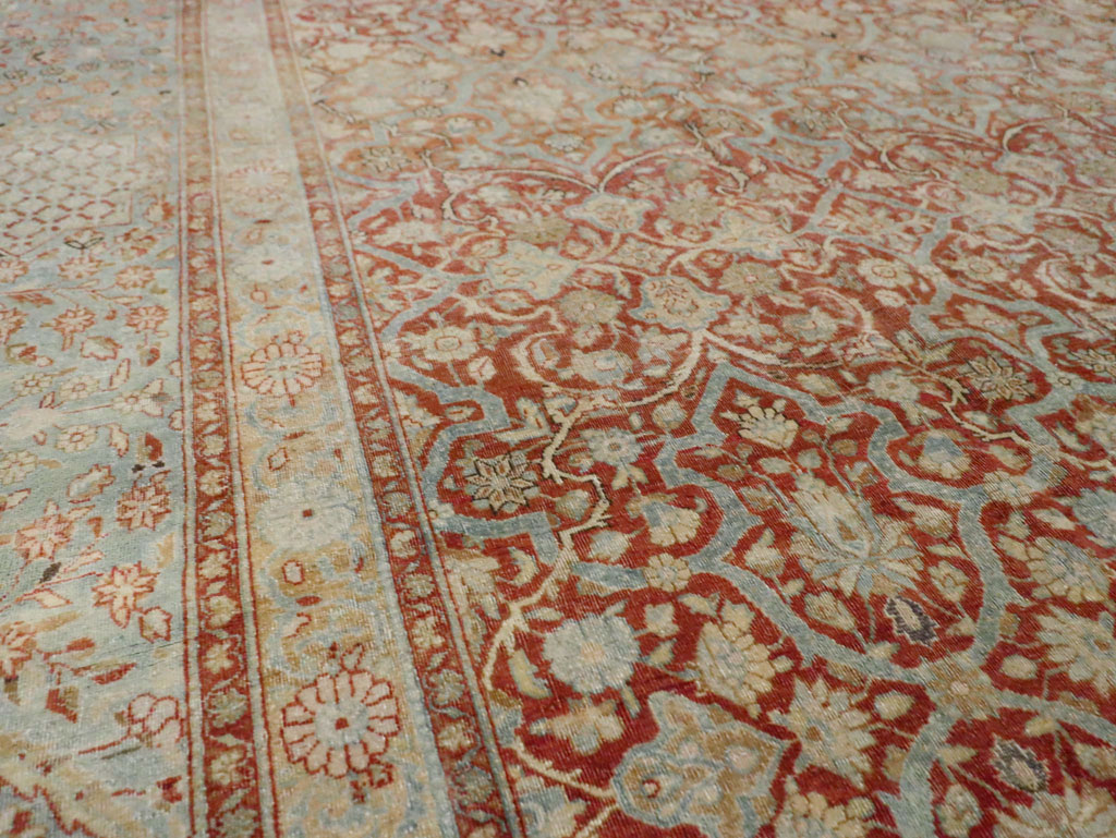 Antique Persian Kashan Carpet, No.24856 - Staging